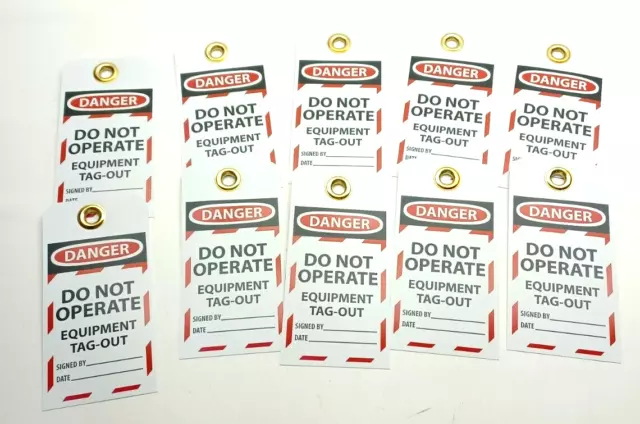 Danger NO OPERATE EQUIPMENT Tag-Out Tag - [10 Pack]