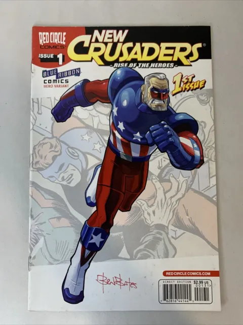 New Crusaders Rise of the Heroes 1C Blue Ribbon Variant 2012 Red Circle NM
