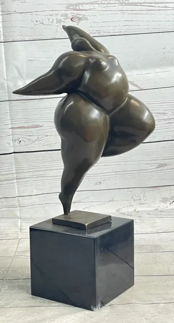 Firmado Original Milo Abstractas Moderno Arte Mujer Bronce Escultura Estatua