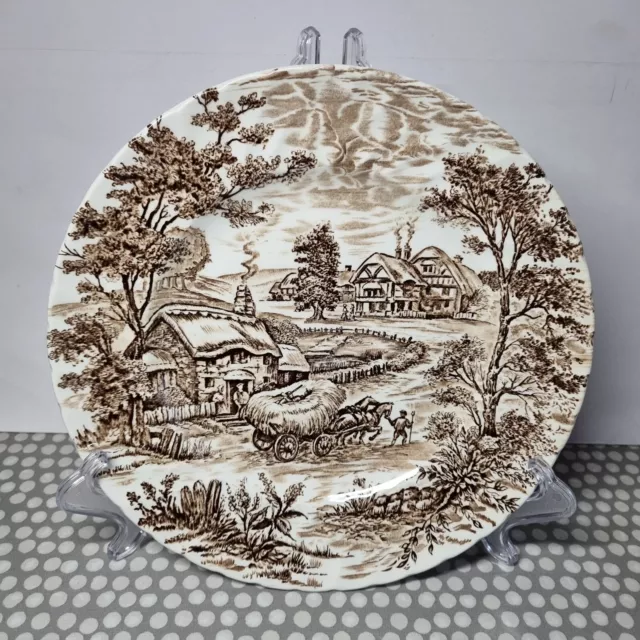 Vintage Ridgway Ironstone Staffordshire "Hayride" Dinner Plate