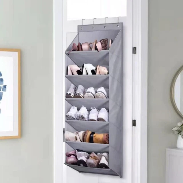 Space Saver Hanging Storage Bag Oxford Fabric Hanging Shoe Organizer  Door