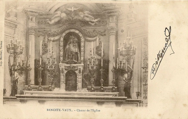 Carte Postale Benoite Vaux Choeur De L'eglise