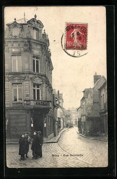 CPA Mouy, Rue Gambetta 1907