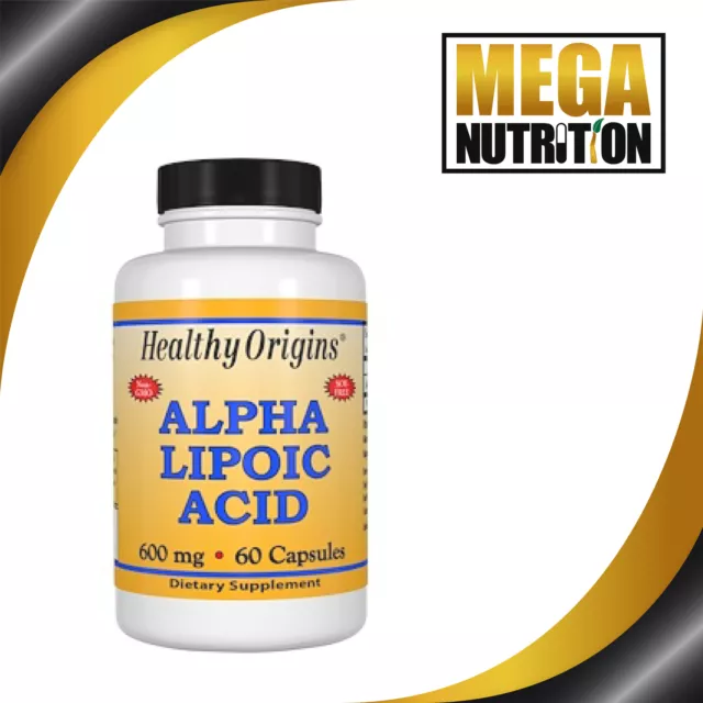 Healthy Origins Alpha Liponsäure 600mg 60 Kappen hohe Potenz | Antioxidantien