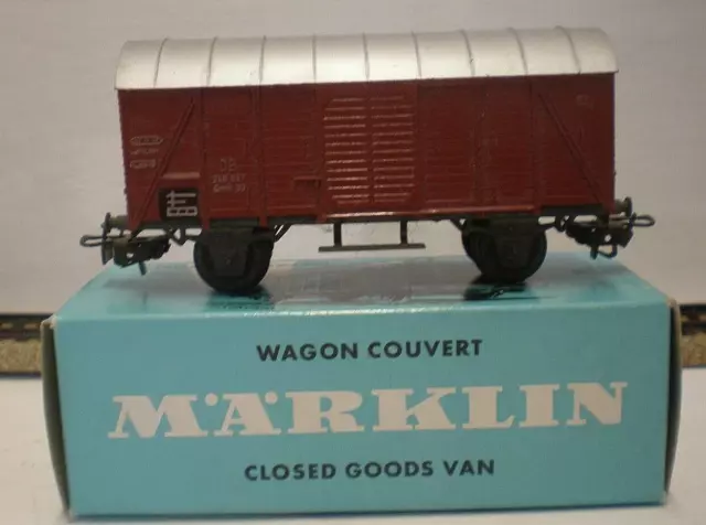 Vintage Marklin HO 4505 Closed Top Goods Wagon 1966 OVP (MB20)
