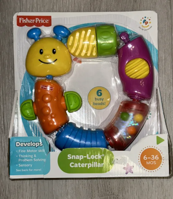 New Fisher Price Snap-Lock Caterpillar Toddler Baby Learning Activity Toy 19” 🎁