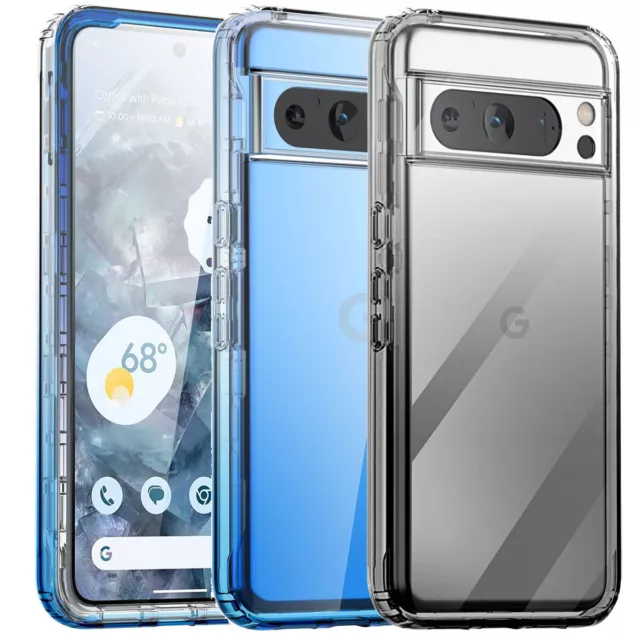 For Google Pixel 8 Pro/8 Phone Case Shockproof Clear Gradient Protective Cover