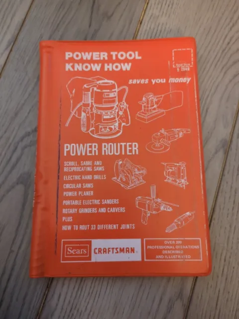 Sears Craftsman Power Router Power Tool Know How book manual 1981  pre-owned
