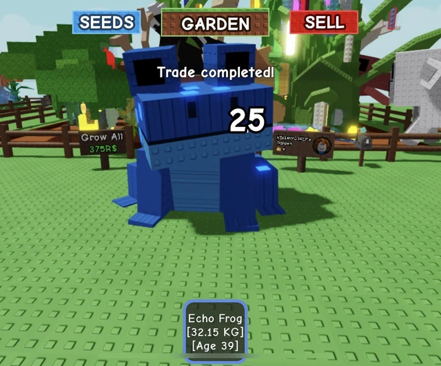 ECHO FROG 🐸 Roblox Grow A Garden – Fast Delivery – Includes Raccoon, Disco Bee, Sheckles & More!