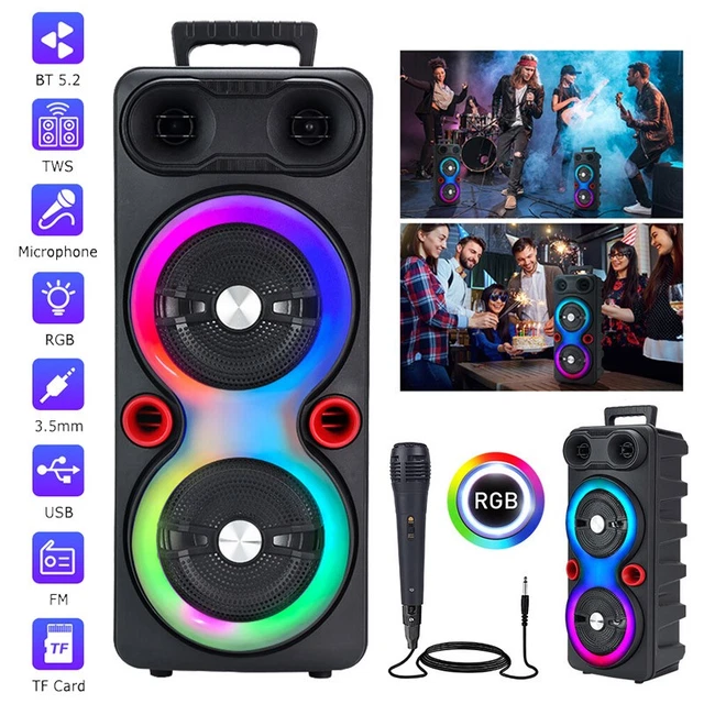 HIGH BASS TWS Wireless Bluetooth Speakers Portable Subwoofer Outdoor ...