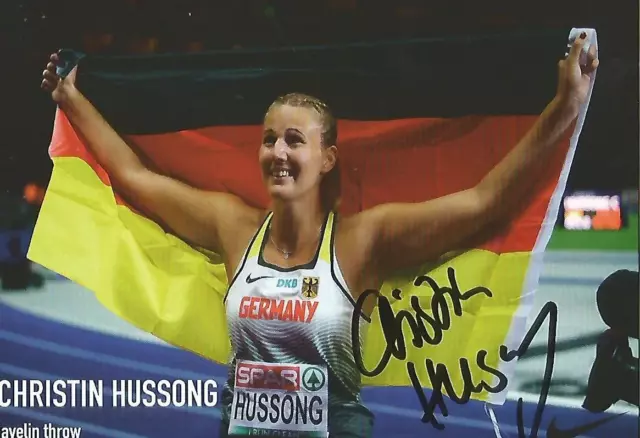 Christin Hussong  Leichtathletik   handsigniert