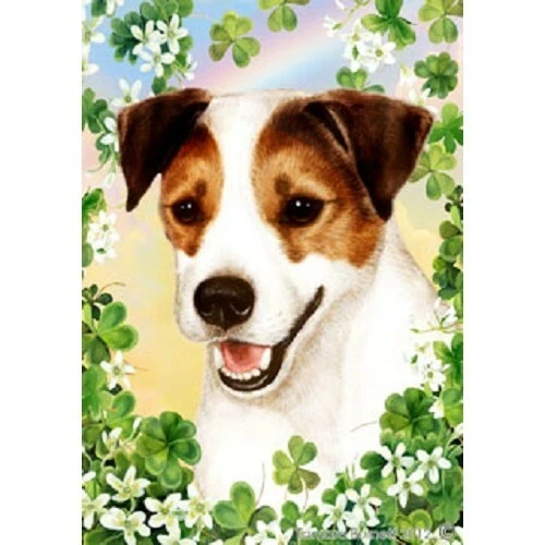 Clover House Flag - Tri Jack Russell Terrier