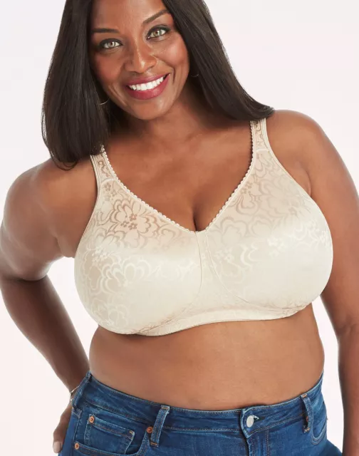 Playtex 18 Hour Bra Wirefree Ultimate Lift True Support Womens Natural Soft  Lace