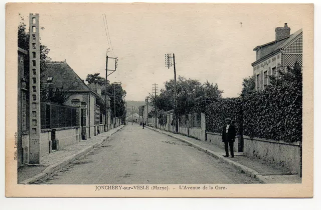 JONCHERY SUR VESLE - Marne - CPA 51 - l' Avenue de la Gare