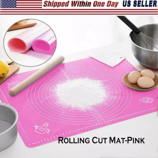 Large Non Stick Silicone Sheet Dough Fondant Baking Pastry Icing Rolling Mat Pad