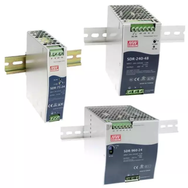 MeanWell Alimentation du Din rail SDR Série DIN-Rail Transformateur Chauffeur Al