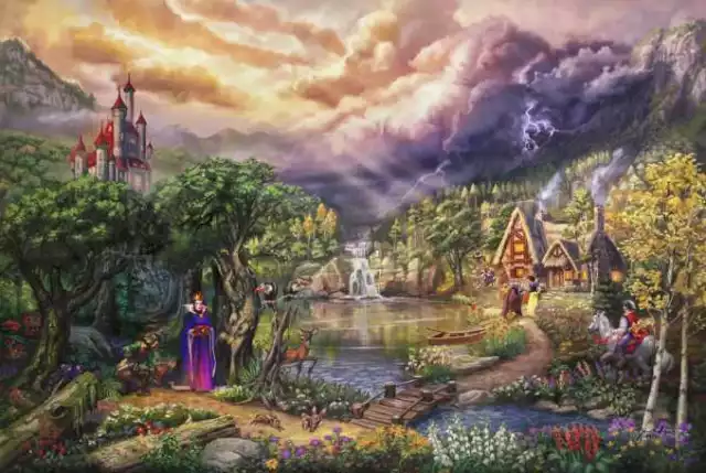 Thomas Kinkade Evil Queen - Disney - Snow White SN Paper 42x28