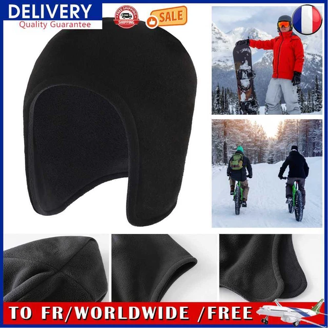 Unisex Cycling Thermal Cap Soft Ear Guard Headgear Coldproof Equipment (Black)