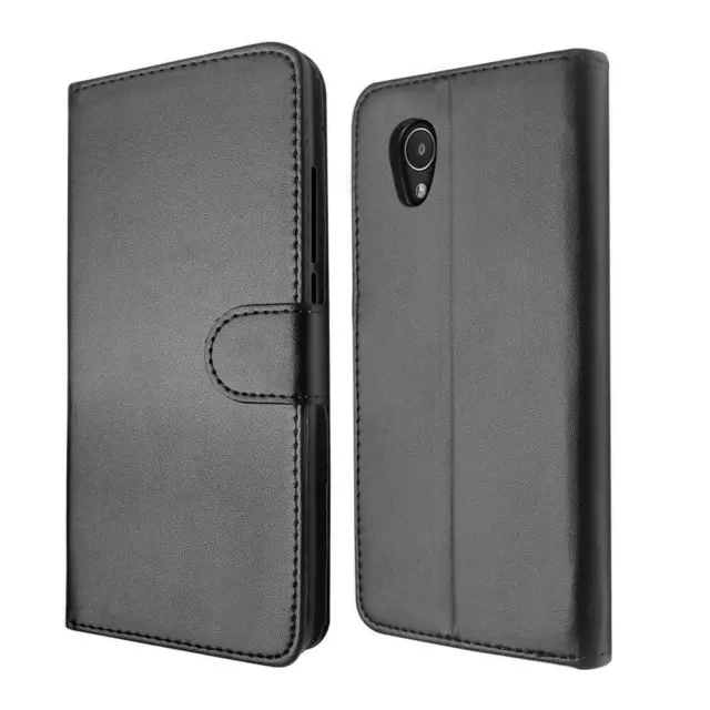 Leather Wallet Flip Cover Case for Alcatel