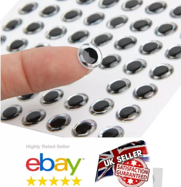 200 Pieces 20mm Black Wiggle Googly Eyes with Self-Adhesive :  Arts, Crafts & Sewing