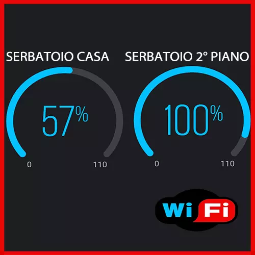 Indicatore Livello Acqua Serbatoi Cisterne Per 2 Serbatoi Separati Sensore Wifi