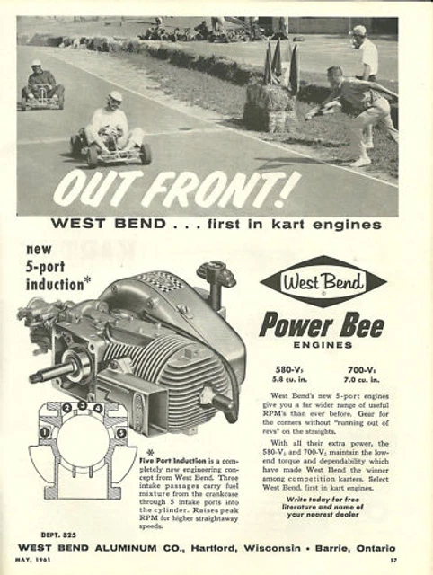 NOS West Bend 580-5 & 700-5 Vintage Port Engine Parts - 1960s Era