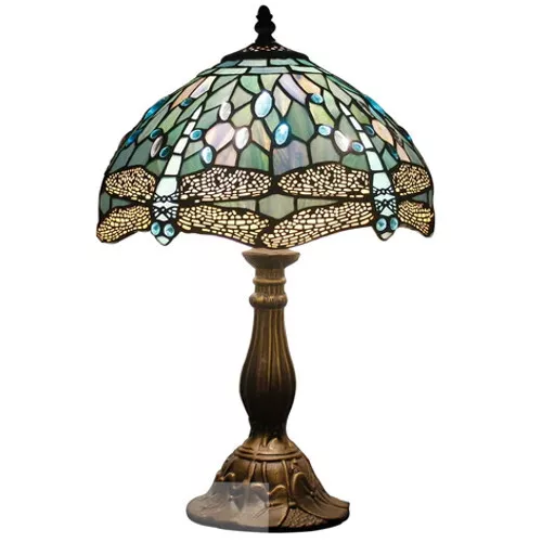 Tiffany Lamp Table Lamp Blue Stained