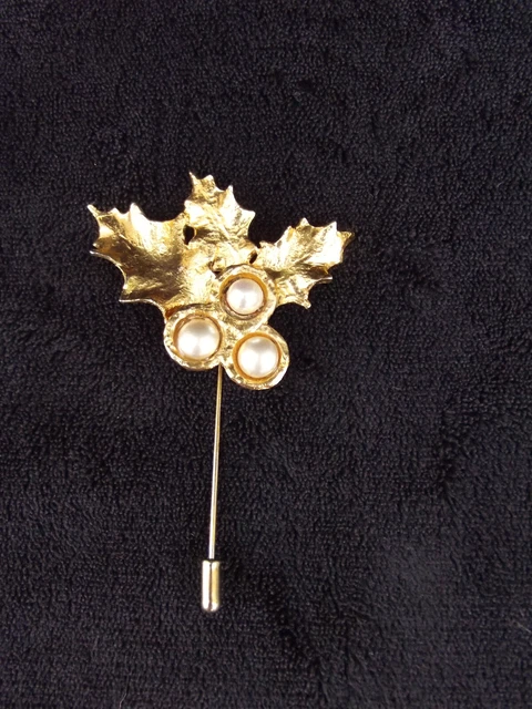 Broche Vintage Dorée Des Années 90 Par Patrick Rétif - Bijou Signé Artiste