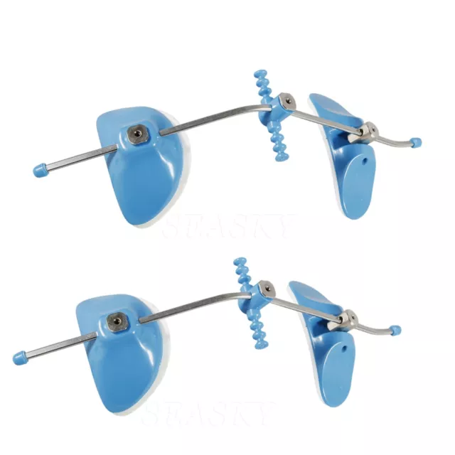 2x Dental orthodontic forward pull Single Bars blue Color headgear