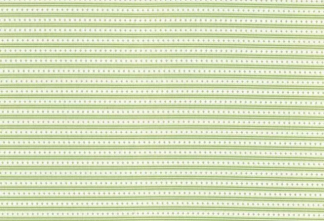 Fleur Green Stripe Cotton Fabric (112cm per meter)