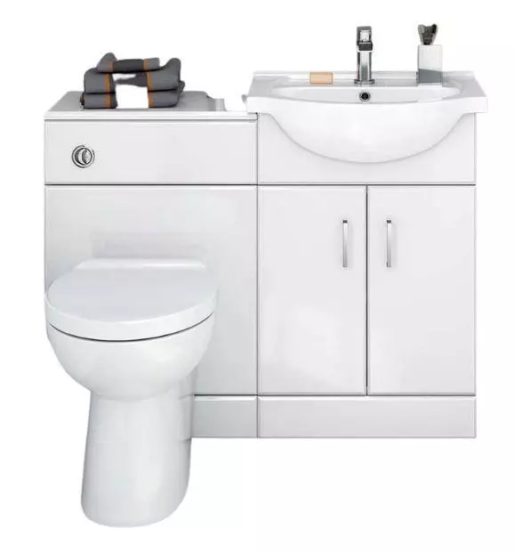 Bathroom Cabinet Vanity Unit Sink Basin Storage Cupboard 1048mm Furniture