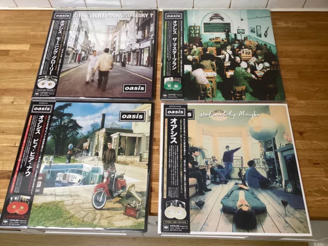 OASIS - Japan Vinyl Record 12” Set X 4 OBI  Masterplan - Definitely Maybe *RARE*