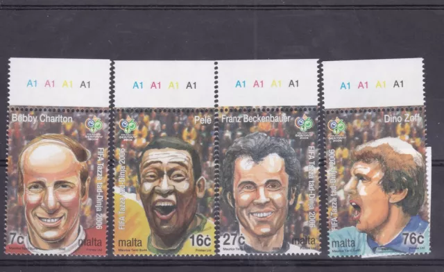 Mnh Malta Stamp Set 2006 Fifa World Cup Football Sg 1484-1487