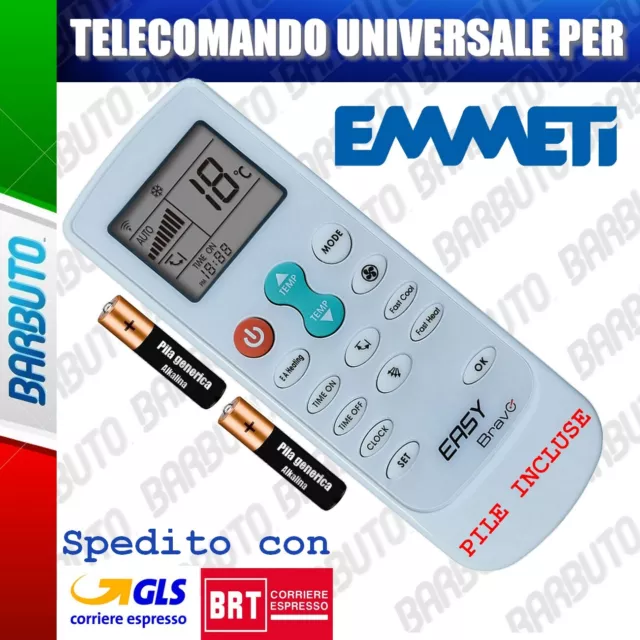 Telecomando Universale Per Climatizzatore Condizionatore Emmeti