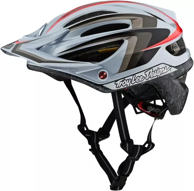 Troy Lee Designs A2 Helmet W/MIPS Mirage Gray/Red Small  (191861011)