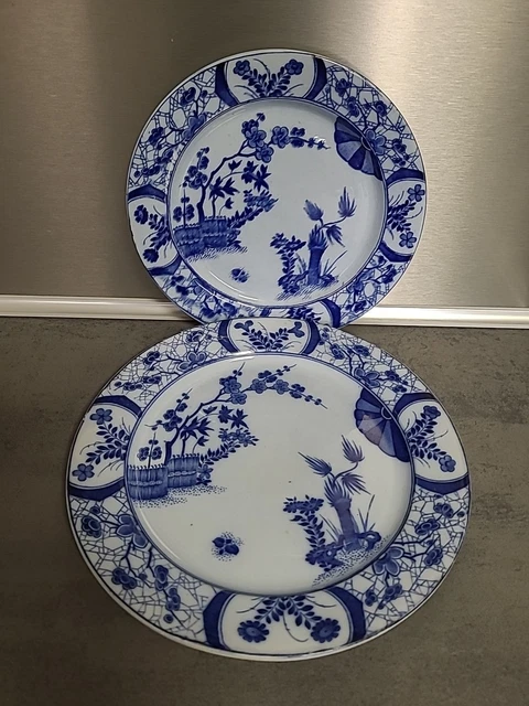 8 Assiettes Anciennes En Faïence – Creil Montereau – Motif Japon 1880