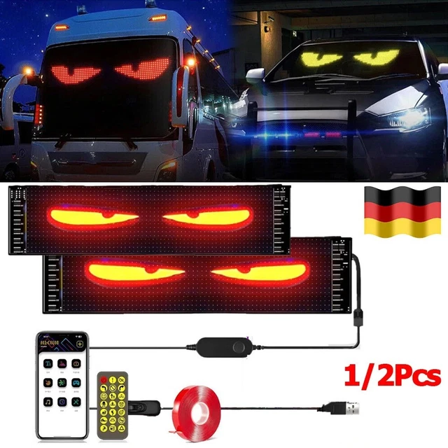 2X Auto Licht LED Devil Eye Dekoration Lampe Auto Teufel Augen Lichter