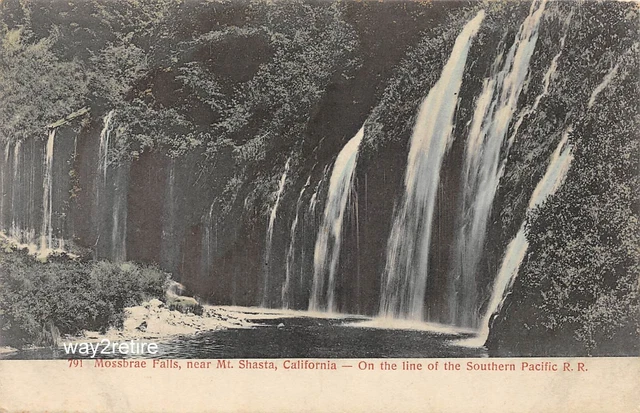 Postcard TnT Mossbrae Falls Mt. Shasta S.P.R.R. Shasta Route California 1908