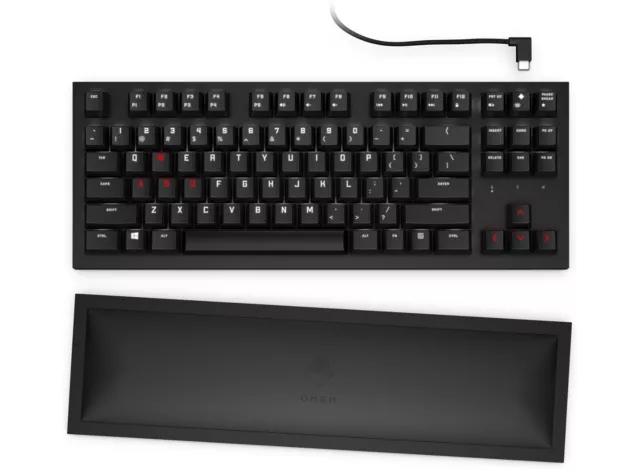 HP OMEN Spacer wireless TKL cherry MX brown gaming Tastatur deutsch 2.4 GHz LED