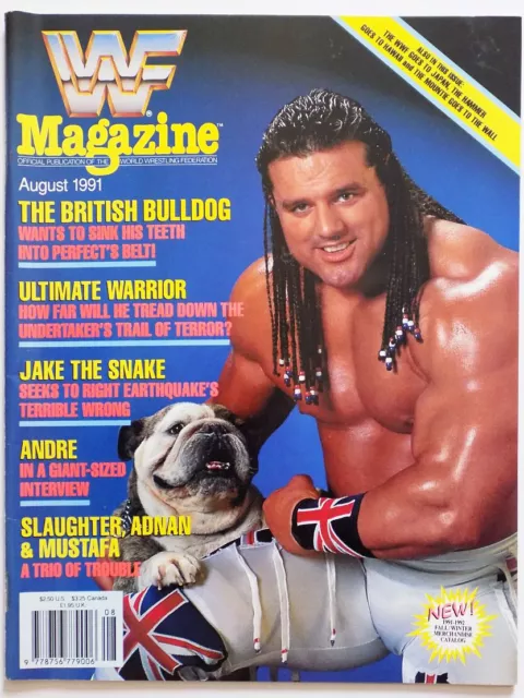 Wwf Magazine August 1991 Wrestling Wwe Wcw British Bulldog Cover