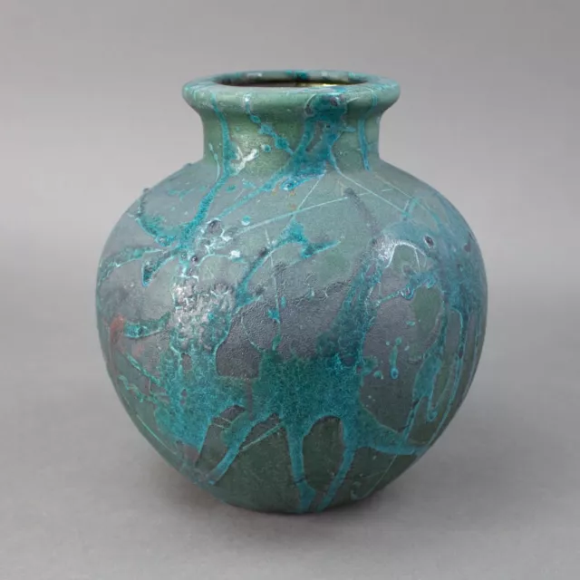 William K Turner Signed Raku Studio Art Pottery Vase 7 7/8"