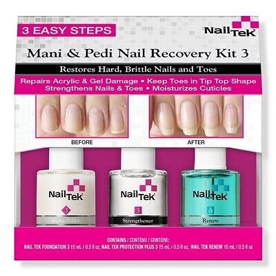 Kit de recuperación de uñas Nail Tek 3 para uñas duras y frágiles