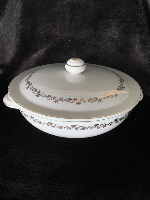 SOUPIÈRE ANCIENNE EN porcelaine de Chauvigny décor romantique EUR 28,00