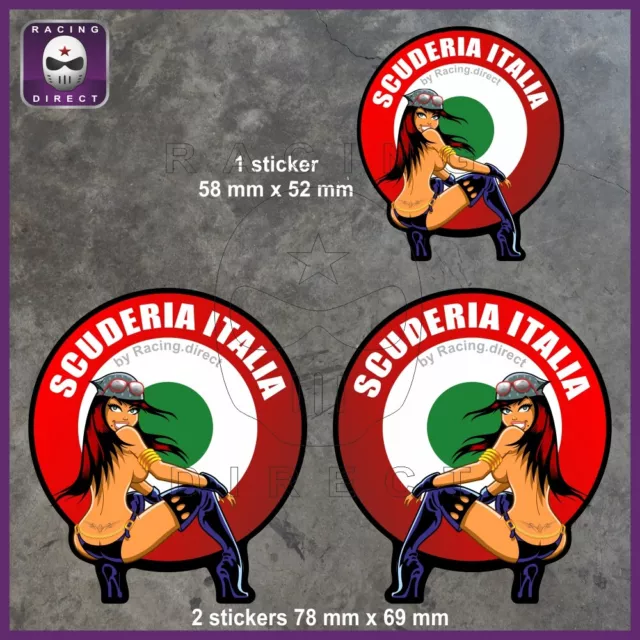 0136 sticker ALFA ROMEO Scuderia italia  pinup adesivo Mito giulia giulietta