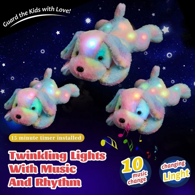 Glowing  Puppy for  Soothing Bedroom Decoration Infant Bed/Sofa Relax T