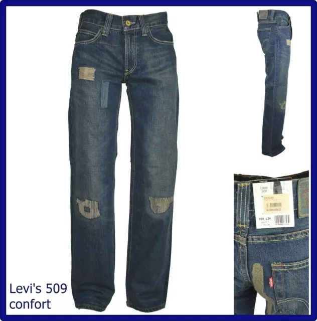 jeans levis uomo w31 w32 larghi pantaloni levi's hip hop rap baggy gamba larga