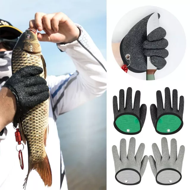 Fish Grab Fishing Gloves Anti-Slip Fisherman Protect Full Finger Glove