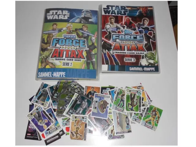 Star Wars Force Attax Serie 2 und 3 + 150 Sammelkarten 2010