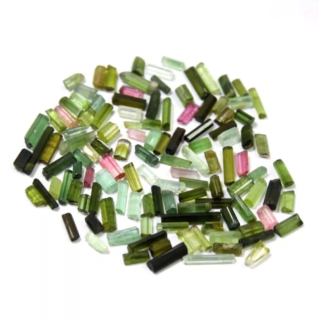 Natural 150 Ct Bi-Color/Multicolor Tourmaline Pencil Rough Lot Loose Gemstone