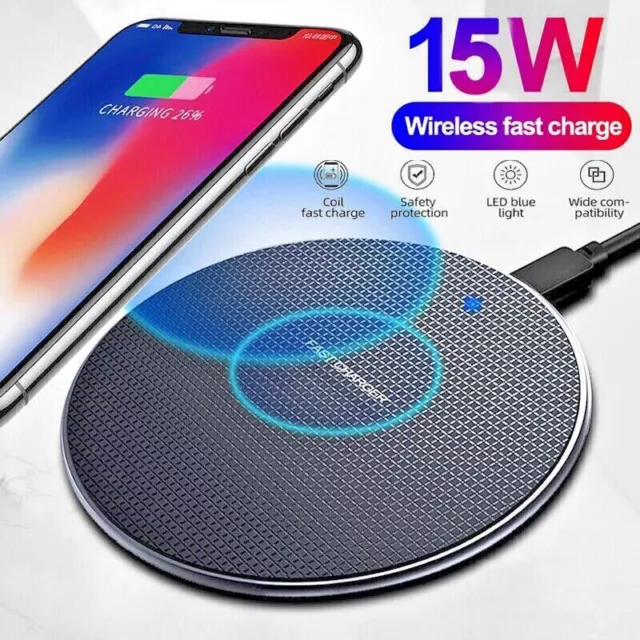 15W Fast Wireless Charger Mat Charging Station For iPhone 14 13 Pro Samsung S22+